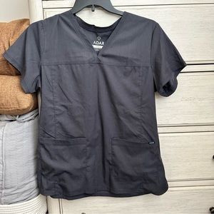 Adar Pro Dark Grey Scrub Top